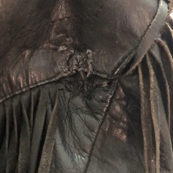 Ladies fringed leather jacket circa 1987 - Picture 5 of 13